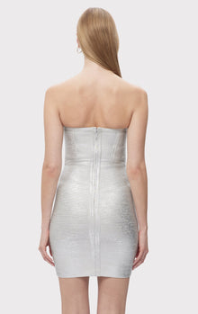 The Avery Dress | Silver Foil