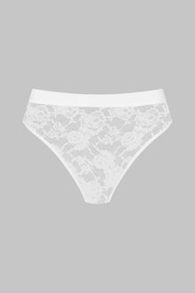 High Waist Thong - Flashback | White