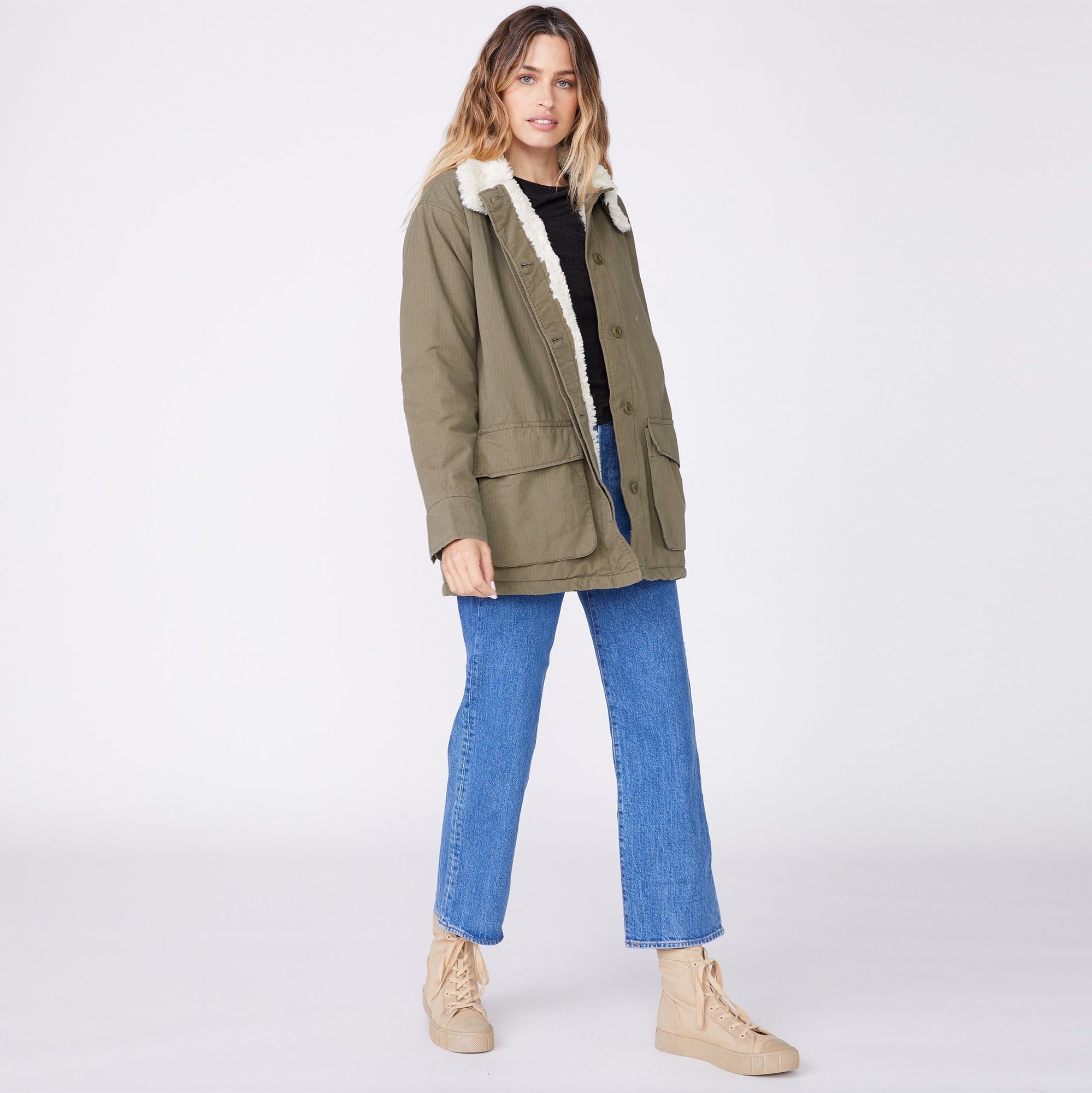 Sherpa Utility Jacket | Women | Military Green