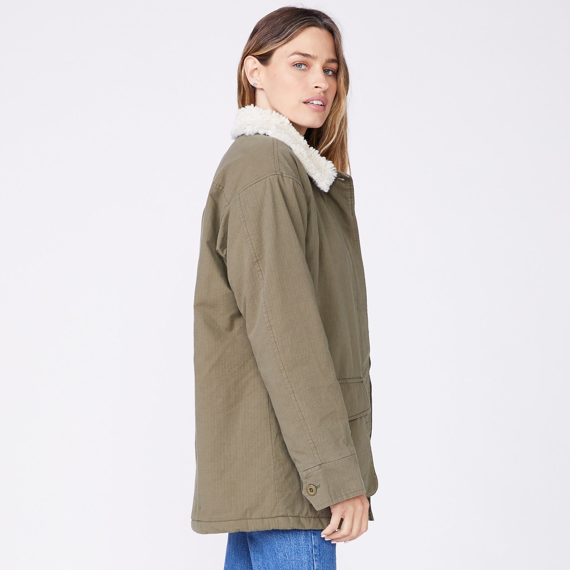 Sherpa Utility Jacket | Women | Military Green