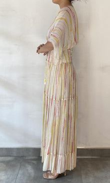 Hemant And Nandita | Ann Viscose Georgette Kaftan | White Multi