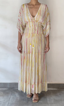 Hemant And Nandita | Ann Viscose Georgette Kaftan | White Multi