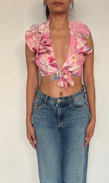 Hemant And Nandita | April Viscose Crepe Top | Pink