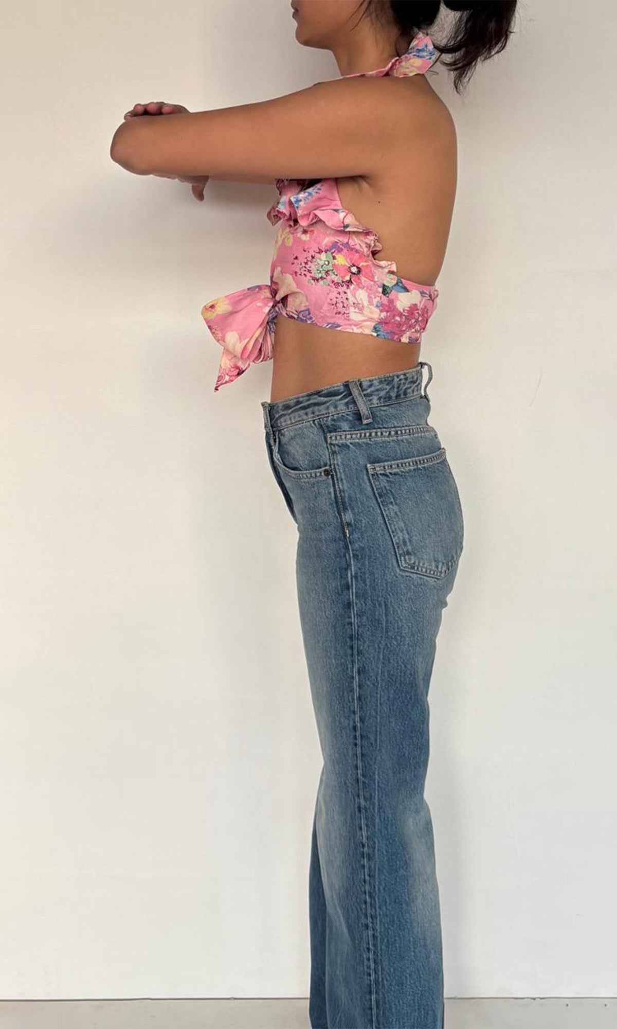 Hemant And Nandita | April Viscose Crepe Top | Pink