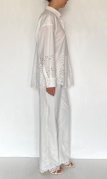 Womens | Bagh Cotton Over Sized Shirt | White