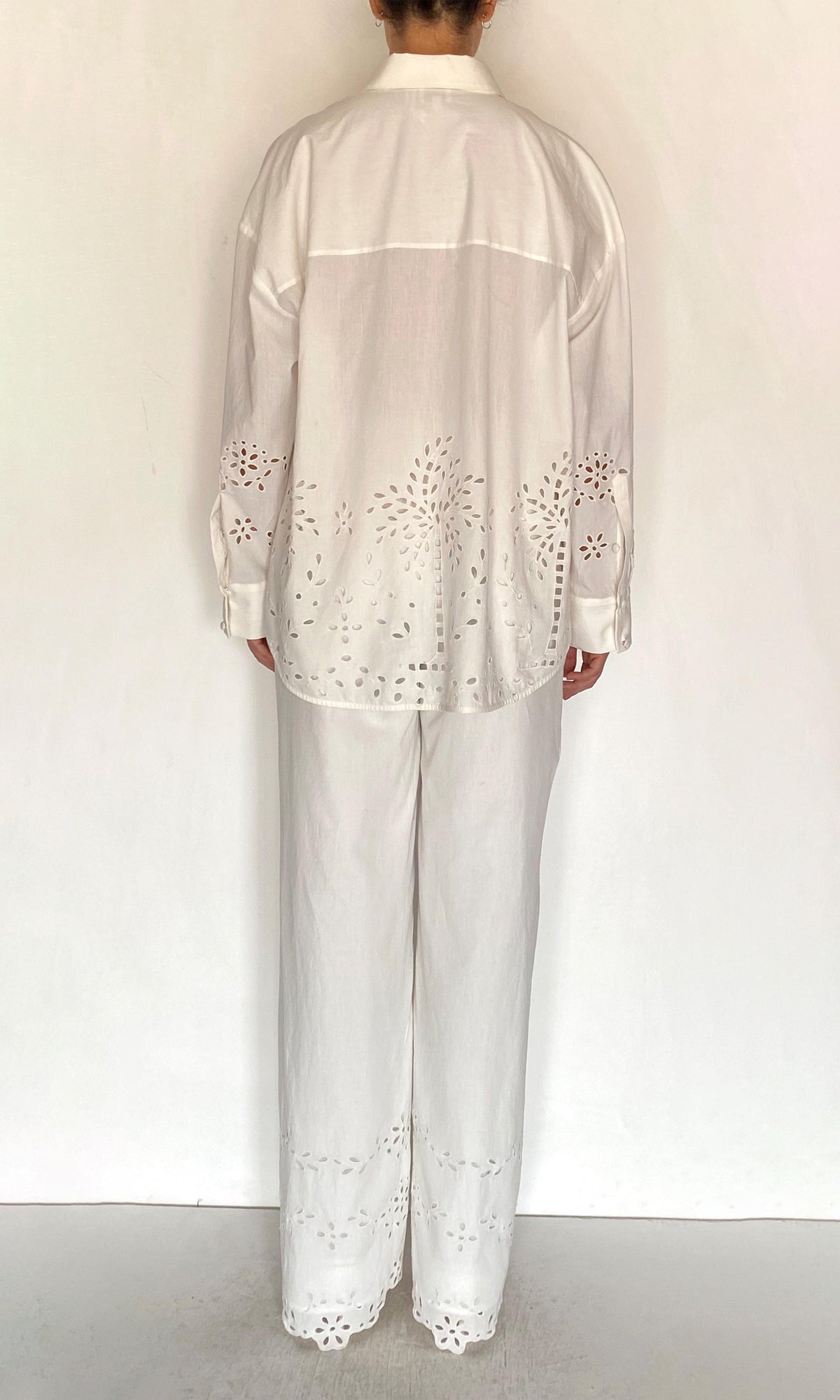 Womens | Bagh Cotton Over Sized Shirt | White
