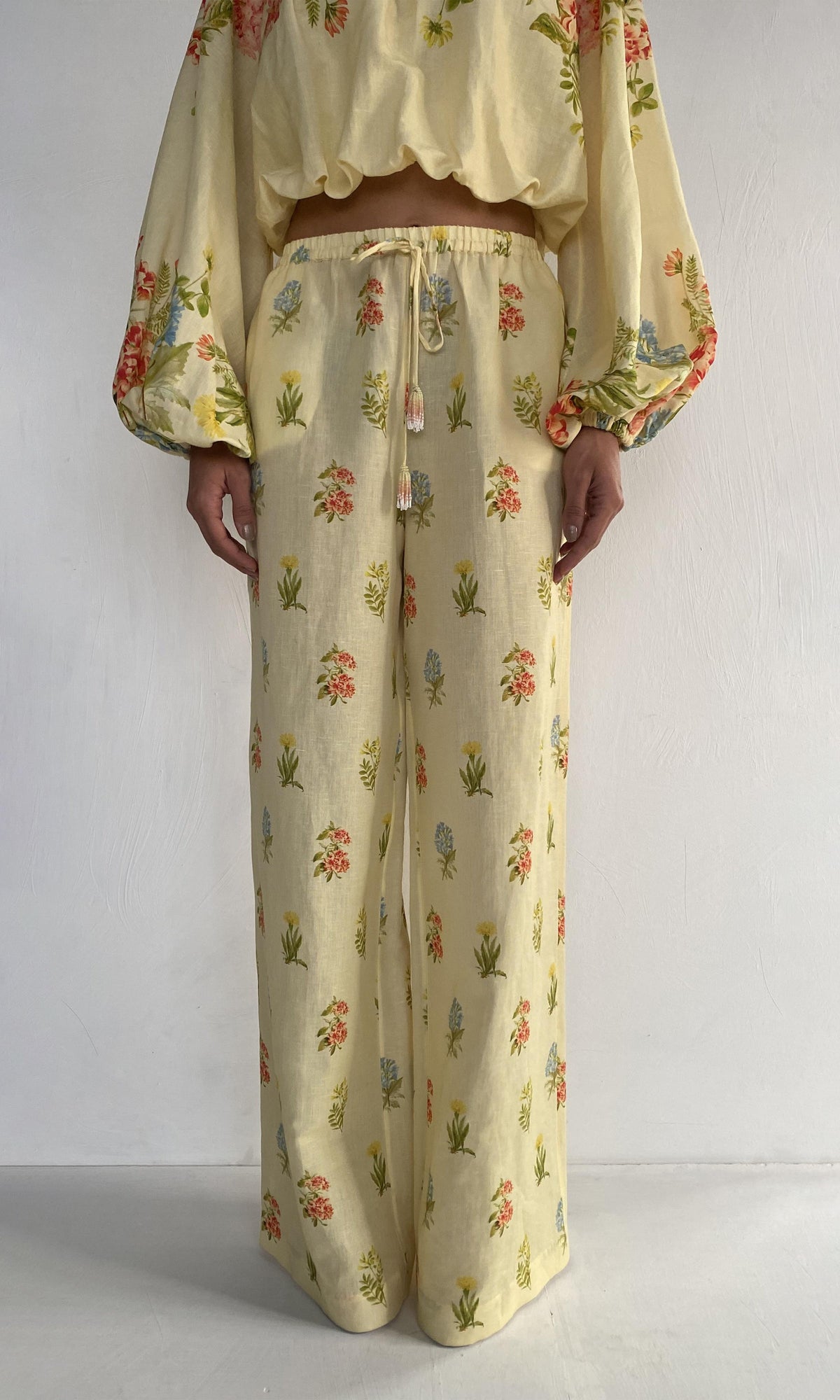 Hemant And Nandita | Dhun Linen Cotton Pull On Pants | Multi