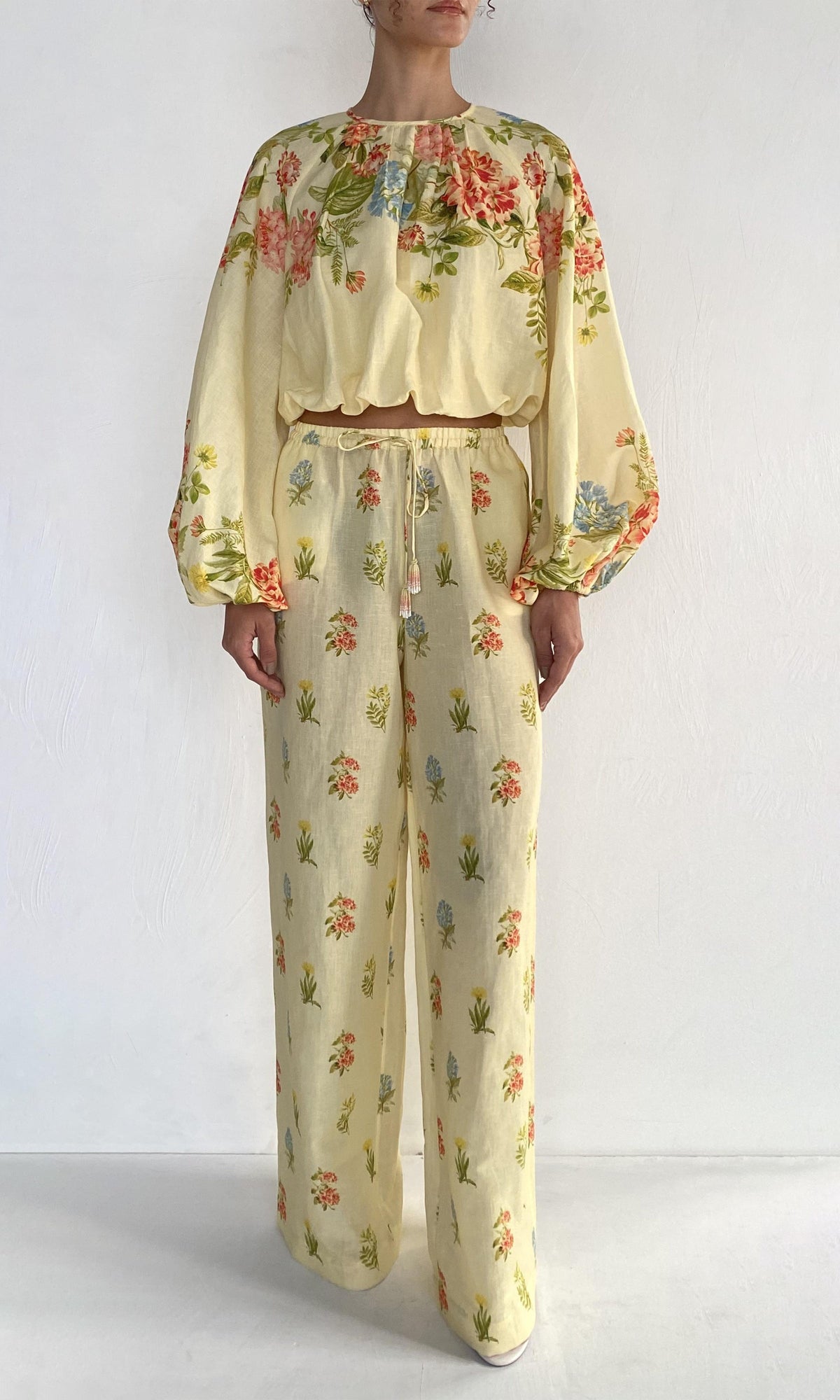 Hemant And Nandita | Dhun Linen Cotton Pull On Pants | Multi