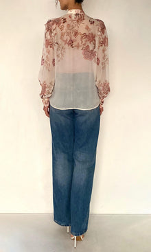 Hemant And Nandita | Diza Viscose Crinkle Chiffon Shirt | White