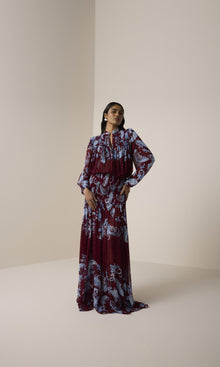Hemant And Nandita | Hiba Dotted Lurex Top | Merlot