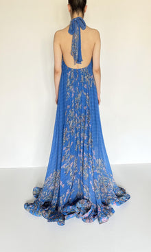Hemant And Nandita | Inv Viscose Georgette Amyra High Low Dress | Blue