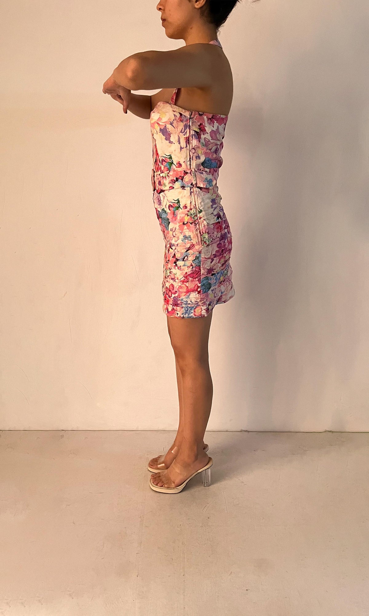 Hemant And Nandita | Inv Organza April Short Dress | Pink