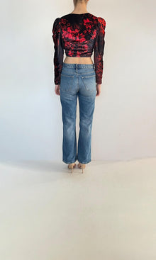 Womens | Inv Velvet Top | Black/Red