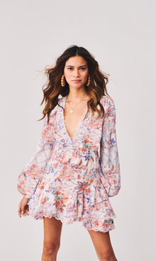 Womens | Kati Cotton Short Dress | Peach