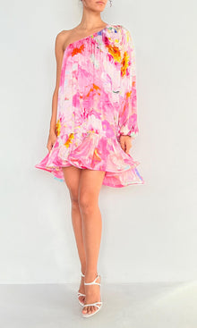 Hemant And Nandita | Mina Viscose Short Dress | Pink