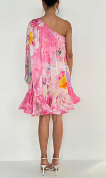 Hemant And Nandita | Mina Viscose Short Dress | Pink