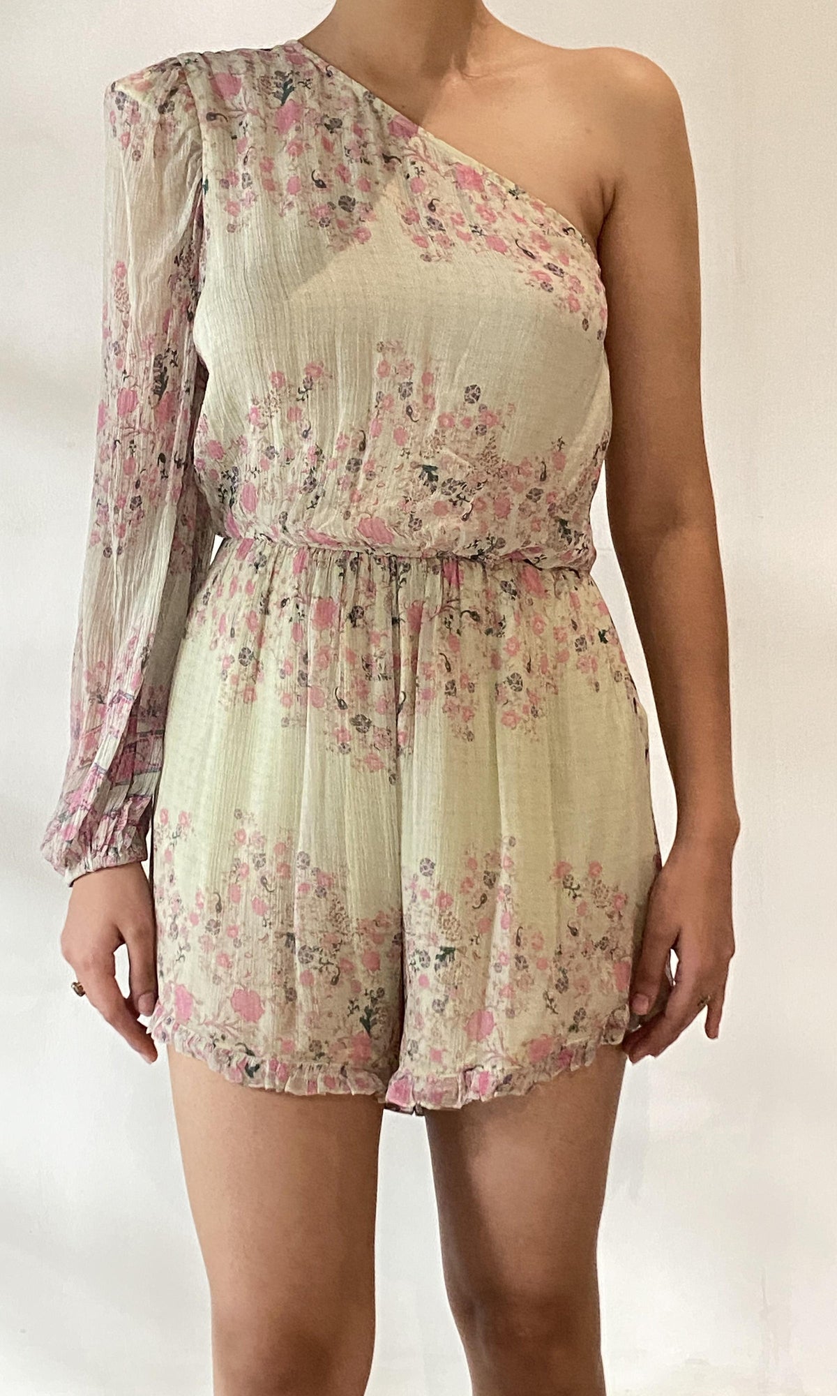 Hemant And Nandita | Nina Viscose Romper | Green