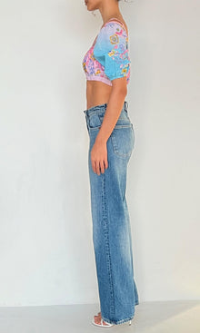 Hemant And Nandita | Vana Cotton Linen Top | Pink/Blue