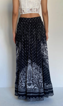 Hemant And Nandita | Viri Cotton Poplin Long Skirt | Black