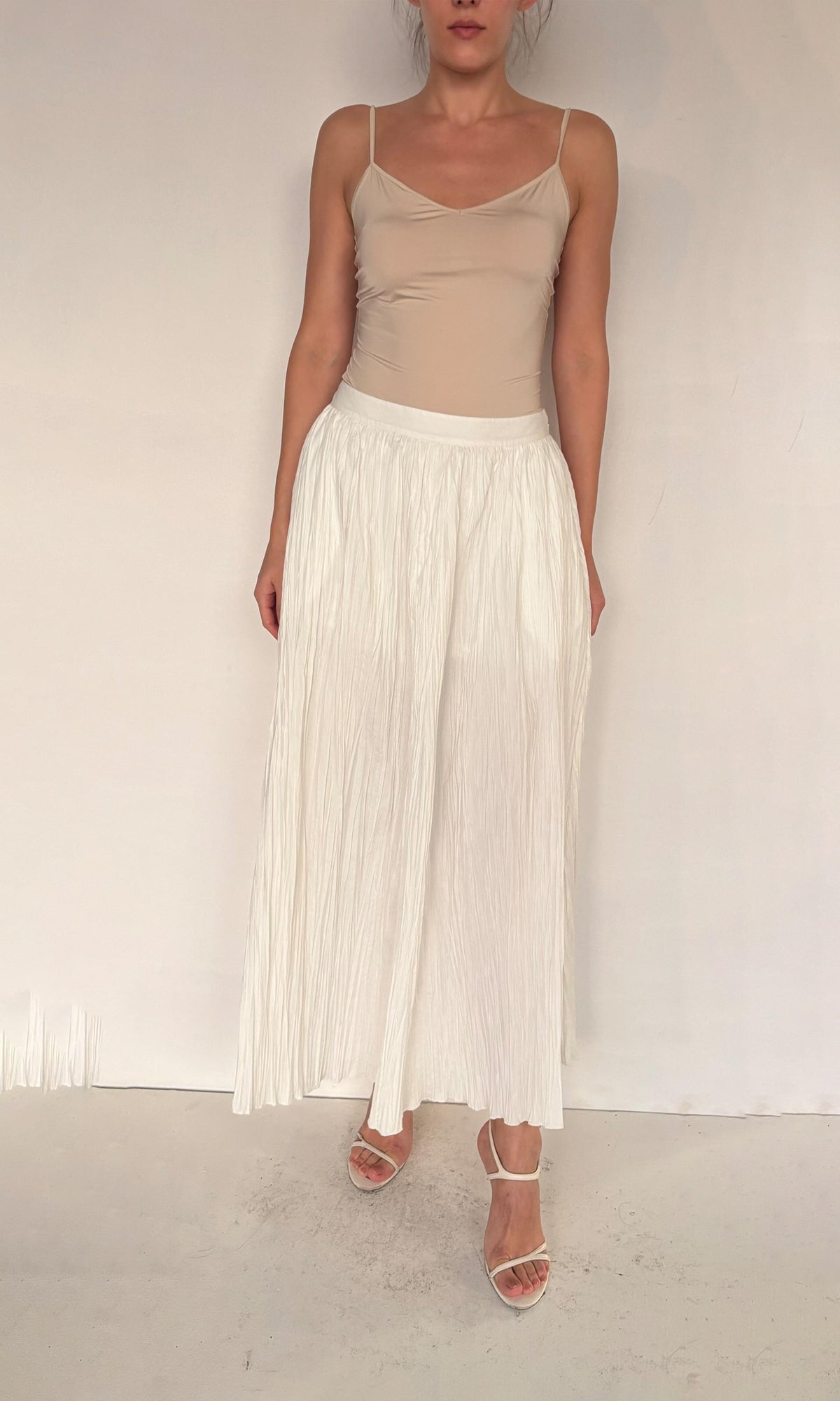 Hemant And Nandita | WHT Cotton Long Skirt | White