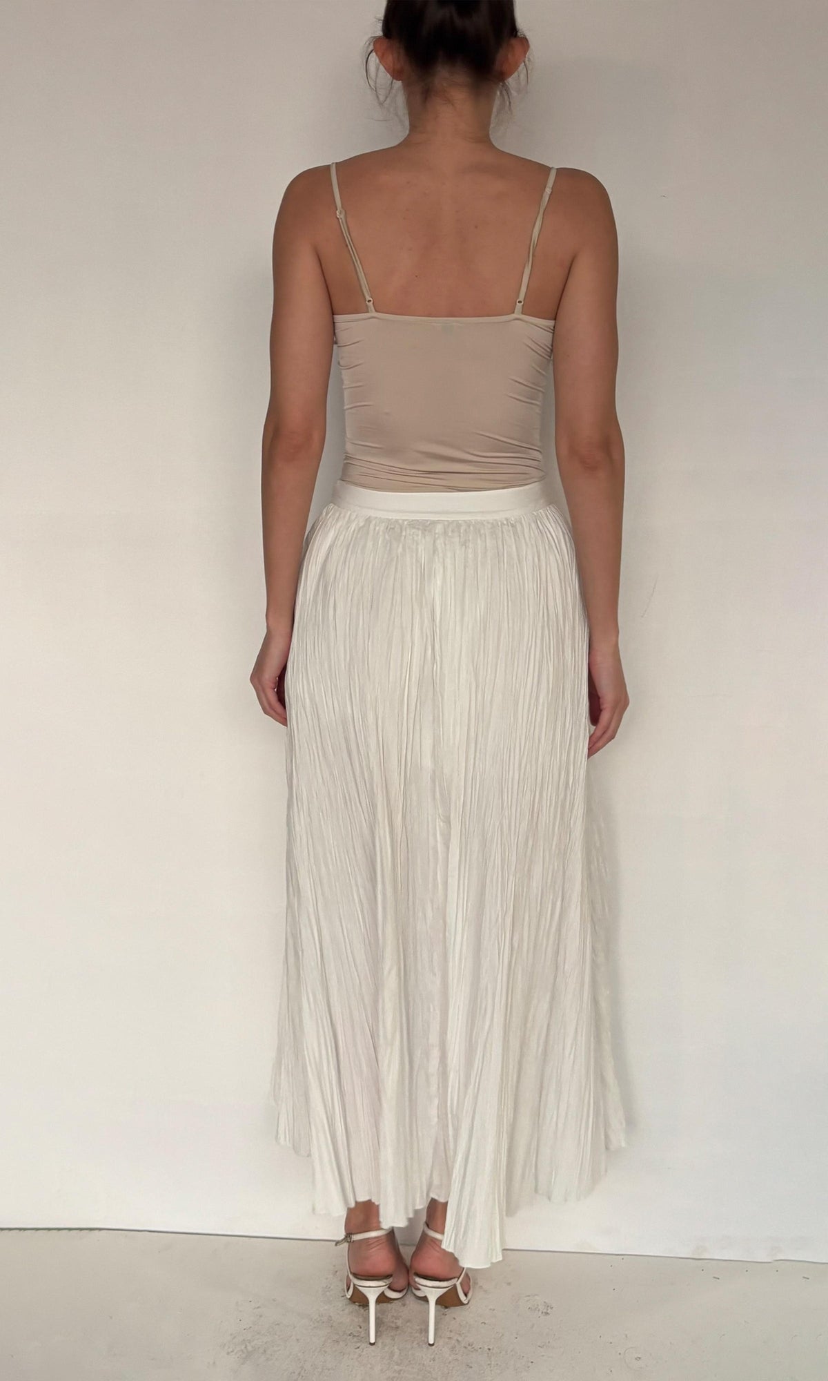 Hemant And Nandita | WHT Cotton Long Skirt | White