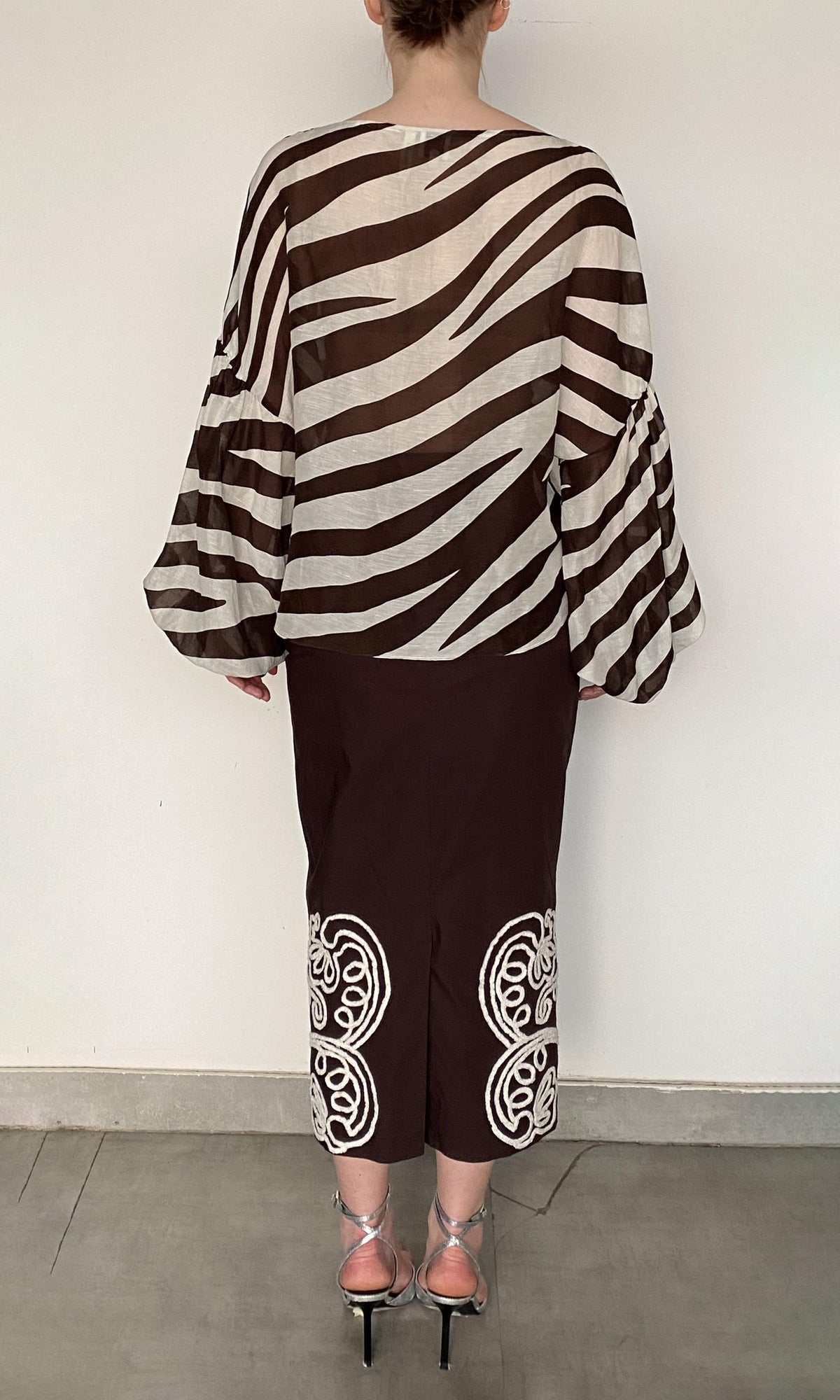 Womens | Zuba Linen Orgenza Top | Zebra Print