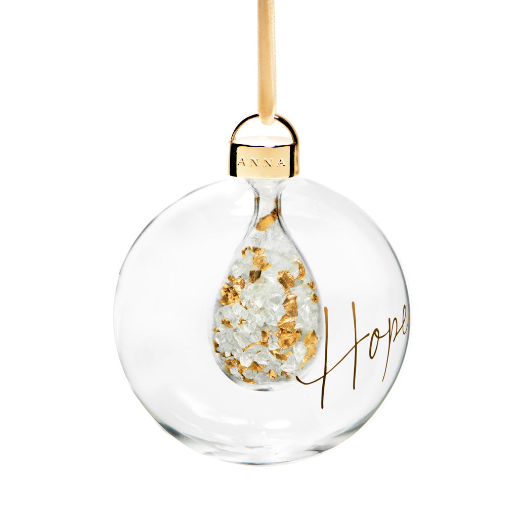 Holiday Hope Ornament | Crystal & Gold | Single