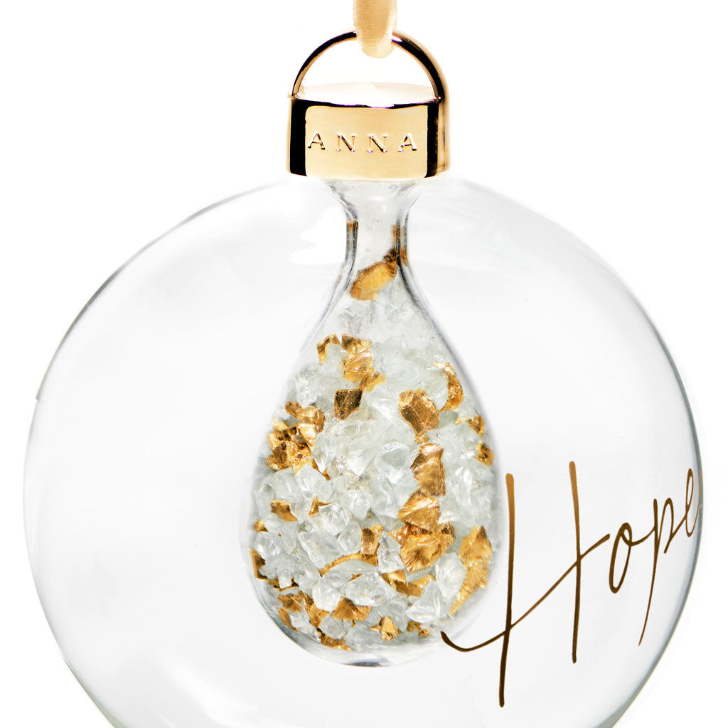 Holiday Hope Ornament | Crystal & Gold | Single