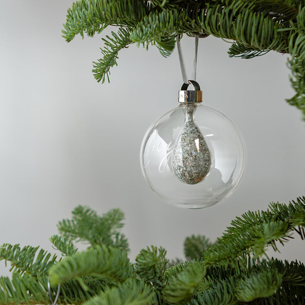 Holiday Joy Ornament | Crystal & Silver | Single