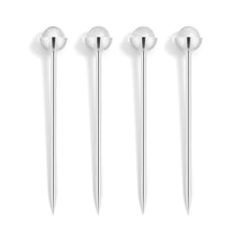 Hospitality Cocktail Picks | Silver & Crystal | Set of 4