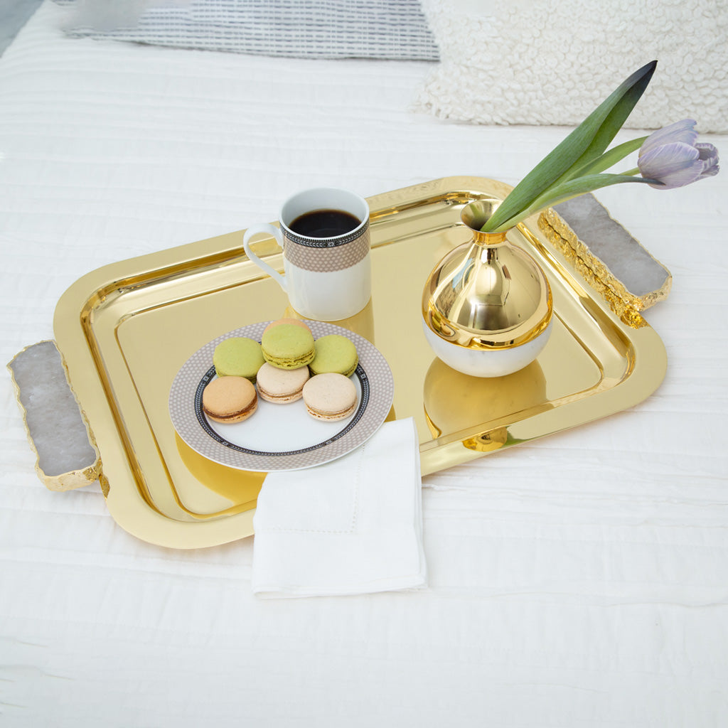 Hospitality Tray | Gold & Crystal | Single