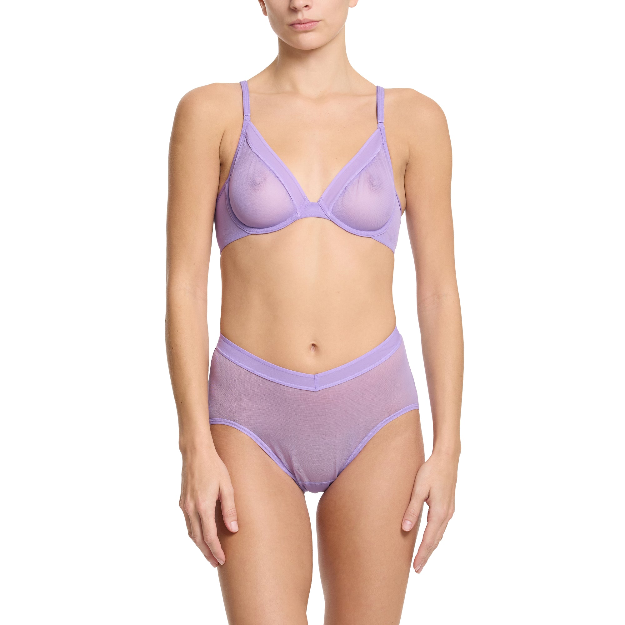 Unlined Mesh Underwire Bra | Grape Juice (Purple)