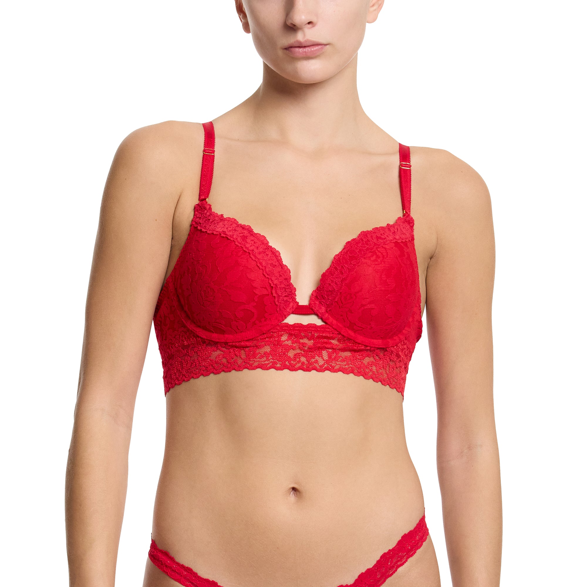 Sig Lace Plunge Push-Up | Red
