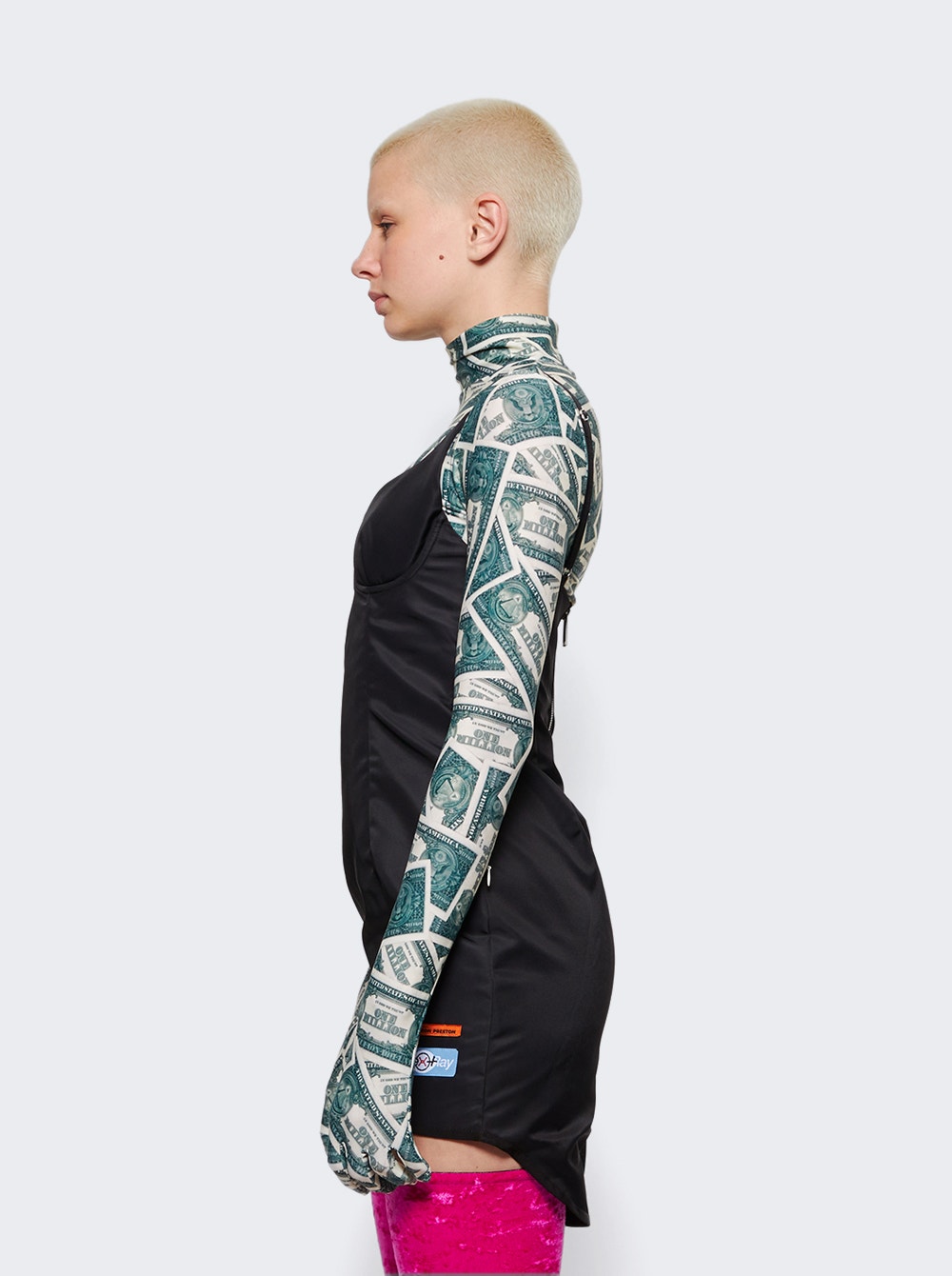 Women | Heron Preston | Ex-ray Nylon Corset Dress | Black