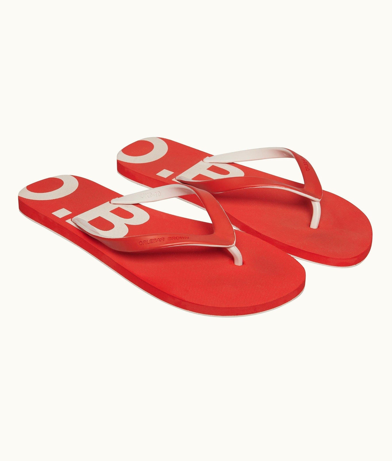 Haston O.B Logo Flip Flops | Summer Red