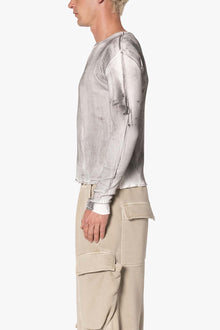 Heavy Knit Washed L/S Tee | Grey