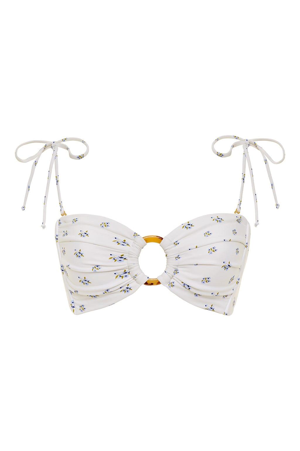 Tori Ties Bandeau Bikini Top | Heidi Floral