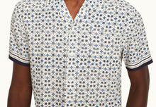 Hibbert Fiore Print Classic Fit Capri Collar Shirt | Cashew