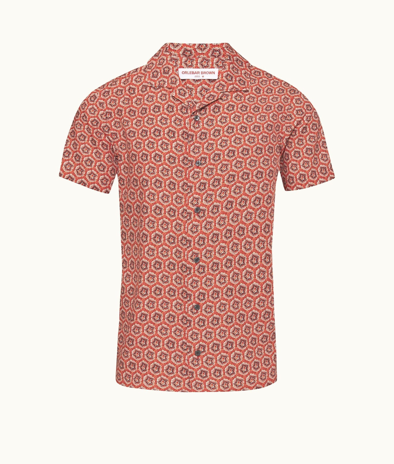Hibbert Roseate Print Classic Fit Capri Collar Shirt | Firestone
