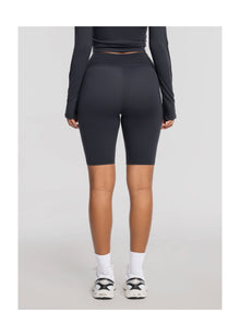 High-Waisted Performance Biker Shorts | Charcoal