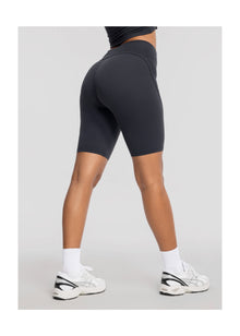 High-Waisted Performance Biker Shorts | Charcoal
