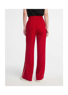 High-Waisted Wide-Leg Pants | Red