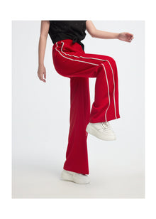 High-Waisted Wide-Leg Pants | Red