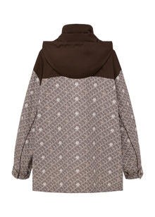 High V-Neck Jacket | Brown