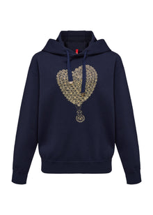 Hoodie with Embroidery | Navy