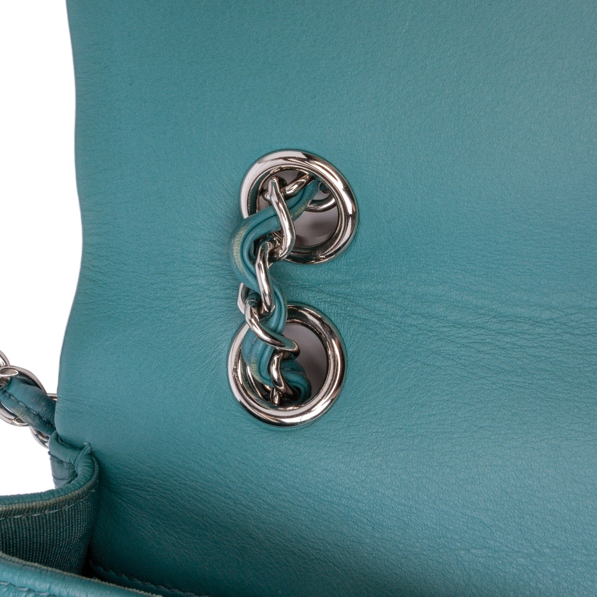 Chanel | Pre-Owned Medium Crumpled Calfskin Bi Vintage Full Flap | Blue/Turquoise