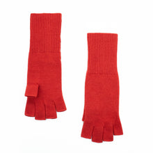 Cashmere Fingerless Gloves | Fire Red