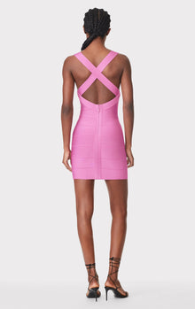 Icon Strappy Mini Dress | Carnation