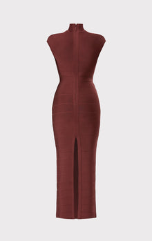 Icon Cap Sleeve Cut-Out Gown | Mahogany