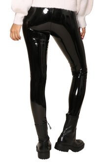 Faux Patent Leather Legging